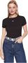 Tommy Jeans Zwart T-shirt voor dames korte mouwen herfst winter Black Dames - Thumbnail 2