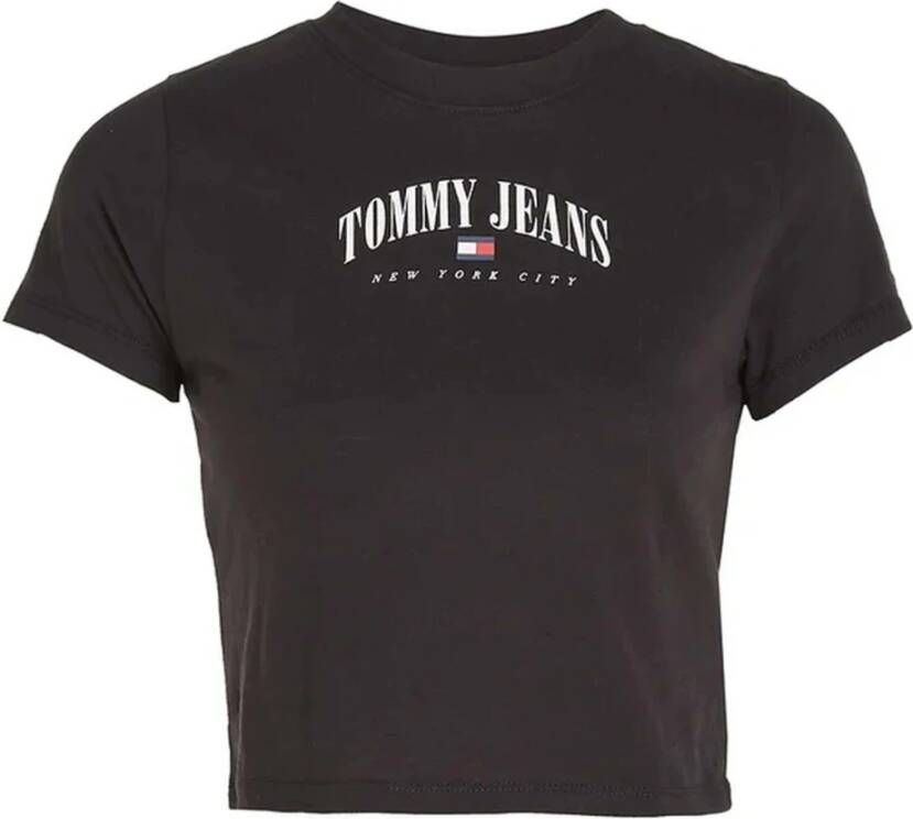 Tommy Jeans Dames T-shirt zwart lange mouwen Black Dames