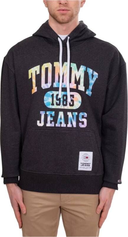 Tommy Jeans Tie-Dye logo print sweatshirt Zwart Heren