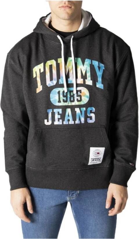 Tommy Jeans Heren Sweatshirt met Stijlvol Print Black Heren