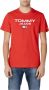 Tommy Jeans Tommy Hilfiger Jeans Men's T-shirt Rood Heren - Thumbnail 1