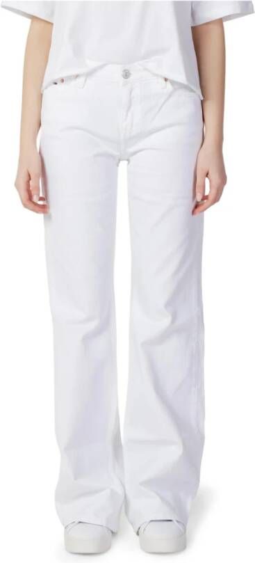 Tommy Jeans Klassieke witte straight jeans voor vrouwen White Dames
