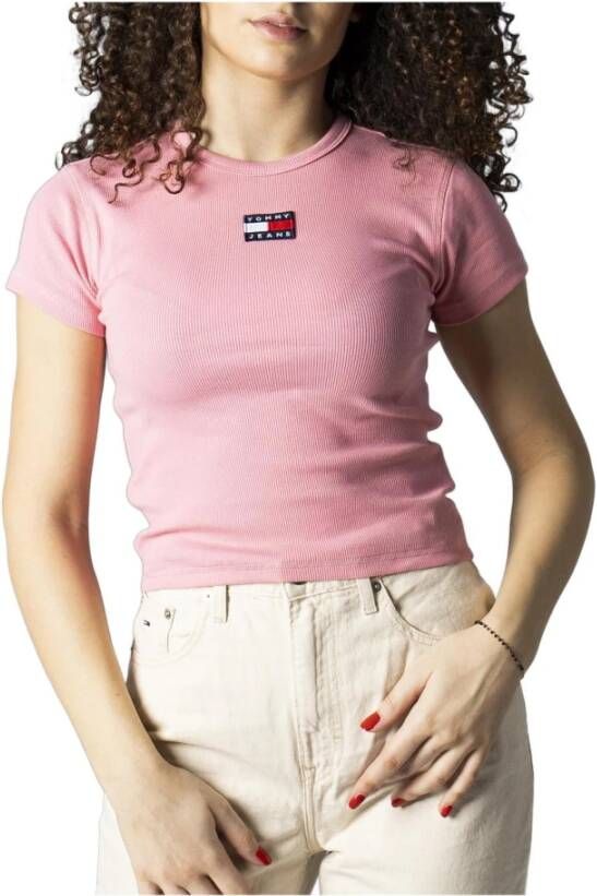 Tommy Jeans Tommy Hilfiger Jeans Women's T-shirt Roze Dames