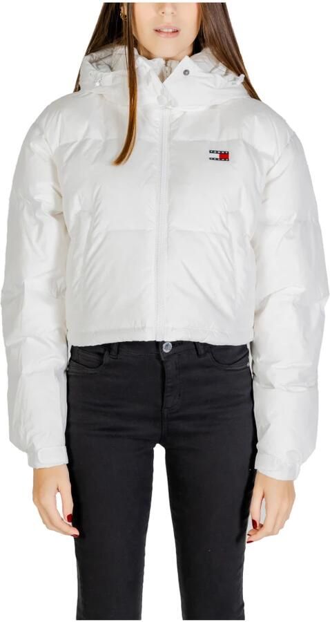 Tommy Hilfiger Witte Gewatteerde Jas Alaska Model White Dames