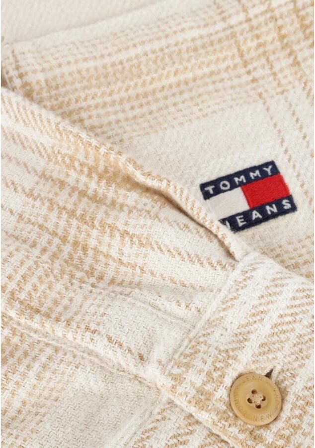 TOMMY JEANS Heren Overhemden Tjm Badge Check Overshirt Beige - Foto 6
