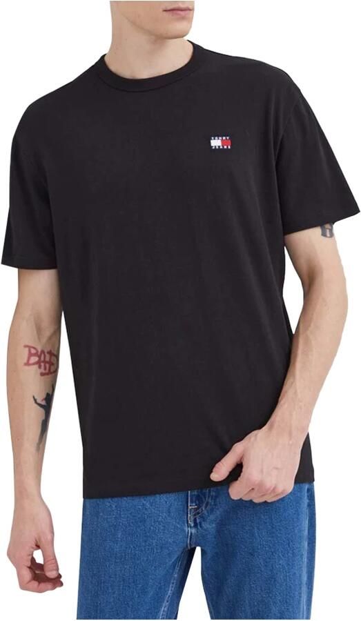 Tommy Jeans Klassiek fit katoenen T-shirt met Tommy-badge Black Heren - Foto 3