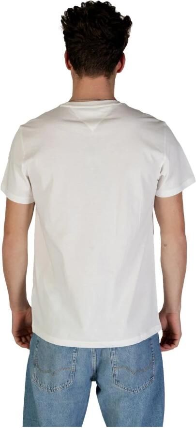 Tommy Jeans Beige Bedrukt Katoenen T-shirt voor Mannen Beige Heren - Foto 2