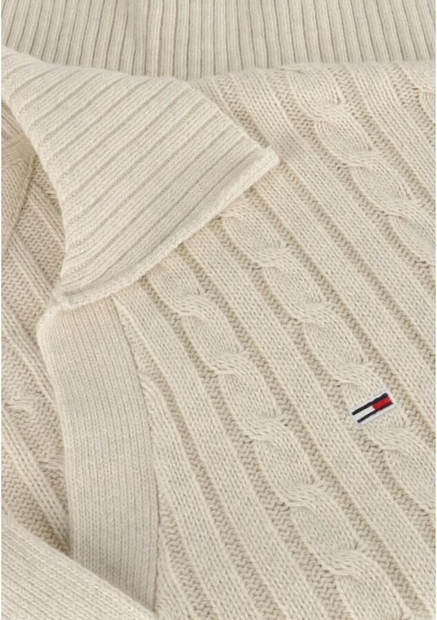 TOMMY JEANS Dames Truien & Vesten Tjw Cable Rugby Sweater Beige