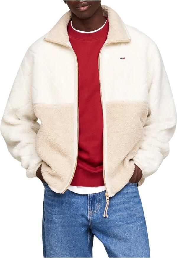 Tommy Jeans Sherpa jacket met structuurmotief model 'ESSENTIAL' - Foto 4
