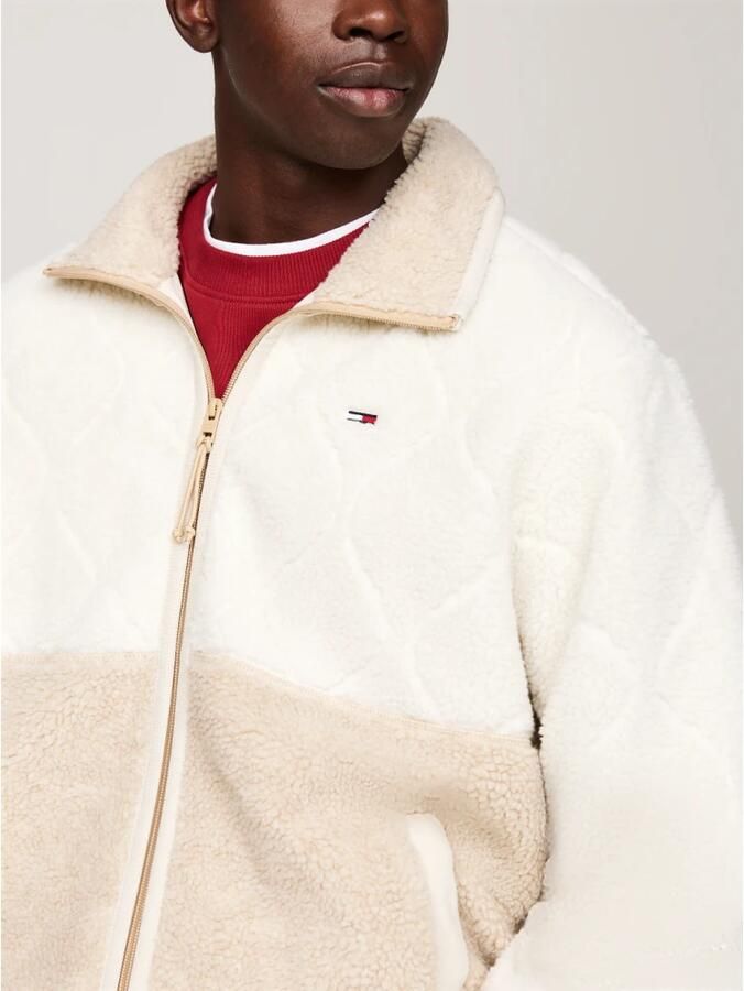 Tommy Jeans Sherpa jacket met structuurmotief model 'ESSENTIAL'