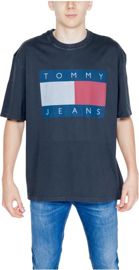 Tommy Jeans Zwart Katoenen Heren T-Shirt Herfst Winter Collectie Black Heren - Foto 12