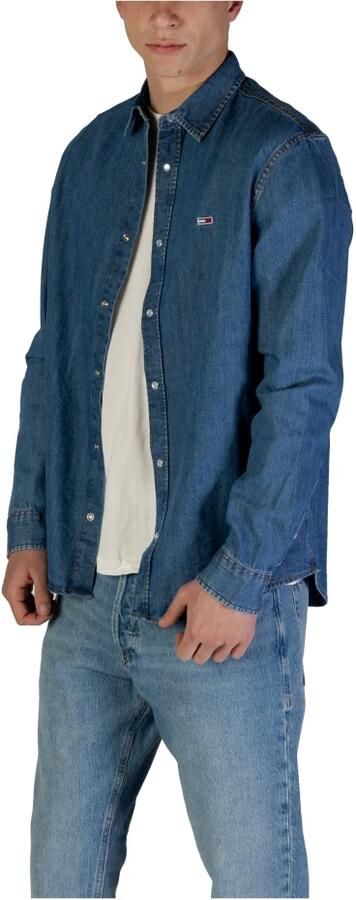 Tommy Jeans Geregenereerd Katoenen Overhemd met Lange Mouwen Blue Heren - Foto 3