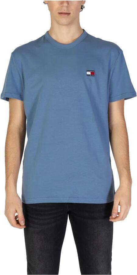 Tommy Jeans Blauw Katoenen Gerecycled T-shirt Lente Zomer Blue Heren - Foto 3