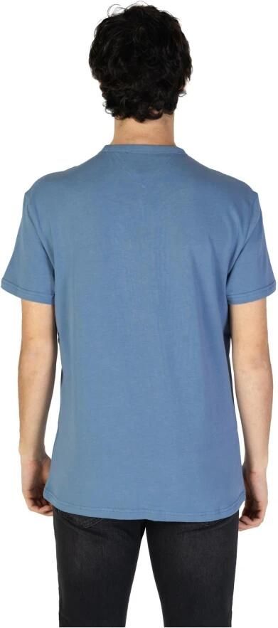Tommy Jeans Blauw Katoenen Gerecycled T-shirt Lente Zomer Blue Heren - Foto 4