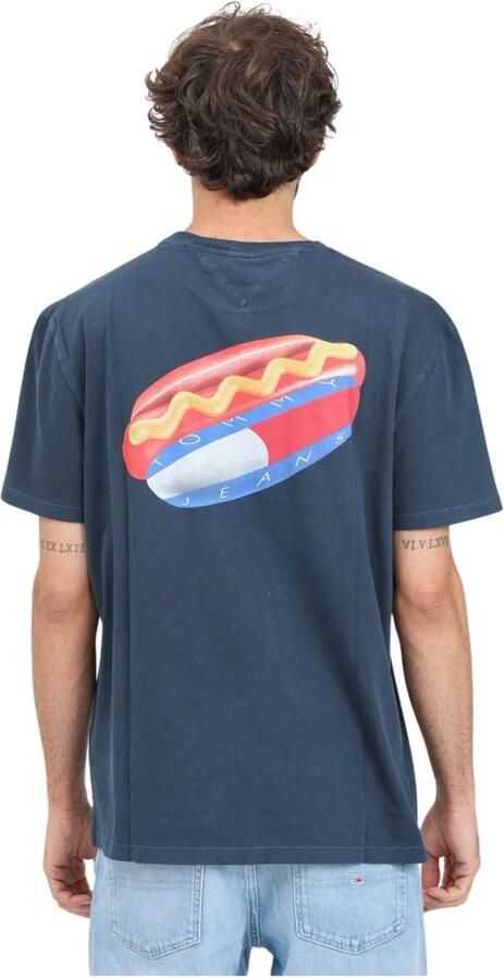 Tommy Jeans Blauw Kortemouw Grafisch T-shirt Blue Heren - Foto 2