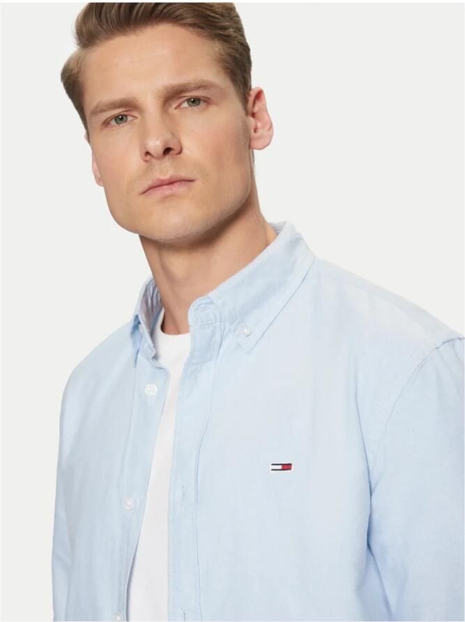 Tommy Jeans Plus Overhemd met lange mouwen TJM REG OXFORD SHIRT EXT in grote maten logoborduring button-down kraag - Foto 5