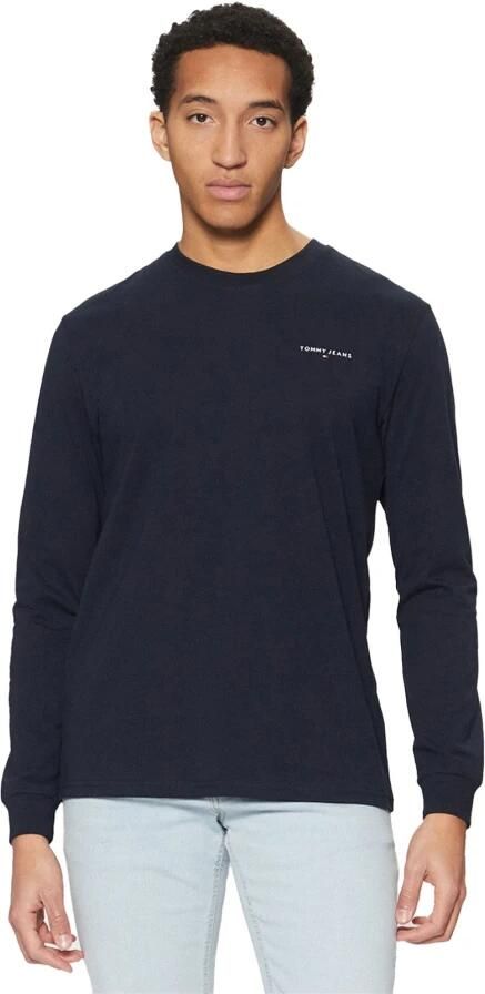 TOMMY JEANS Shirt met lange mouwen TJM SLIM LINEAR CHEST LS TEE EXT