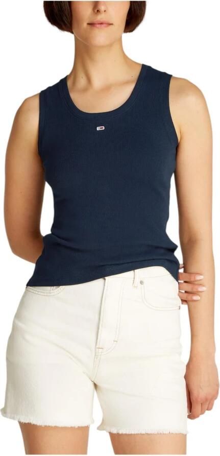 TOMMY JEANS Dames Tops & T-shirts Tjw Essential Rib Tank Ext Donkerblauw - Foto 2