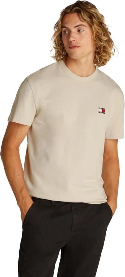 TOMMY JEANS Heren Polo's & T-shirts Tjm Reg Badge Tee Ext Beige - Foto 5