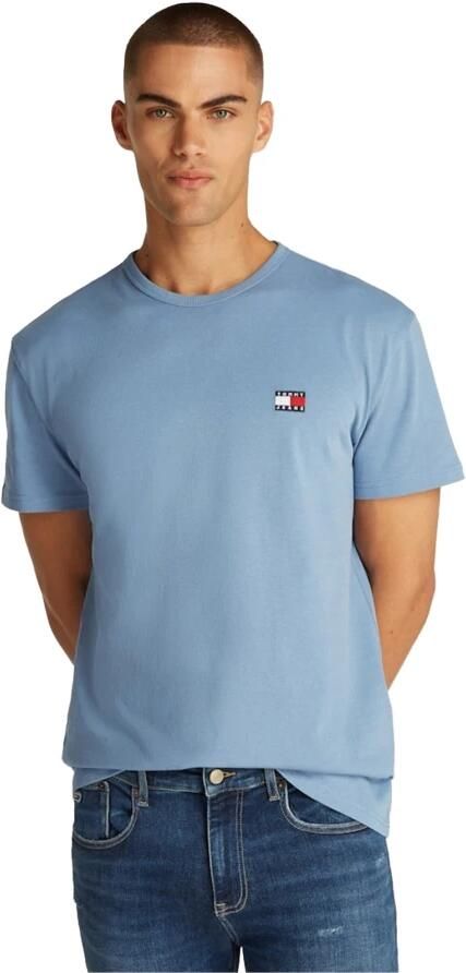 Tommy Jeans Blauw Katoenen Gerecycled T-shirt Lente Zomer Blue Heren - Foto 6