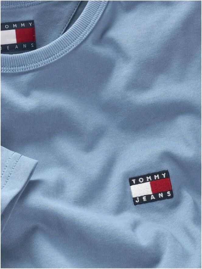 Tommy Jeans Blauw Katoenen Gerecycled T-shirt Lente Zomer Blue Heren