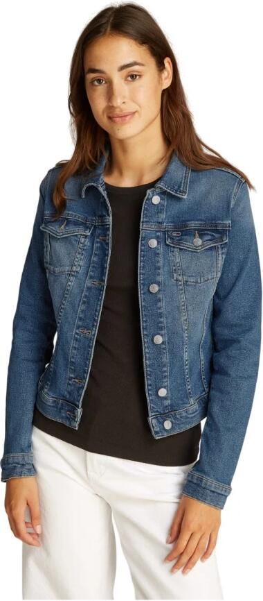 TOMMY JEANS jack VIVIANNE SKN JACKET AI1232 met typische trucker-details - Foto 4