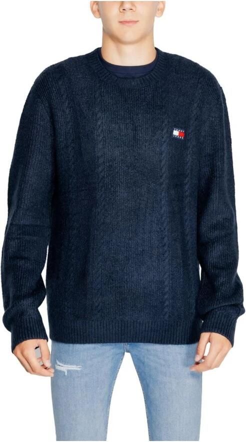 TOMMY JEANS Sweatshirt TJM SLIM CABLE KNIT CNECK met geborduurd merklogo breipatroon - Foto 3