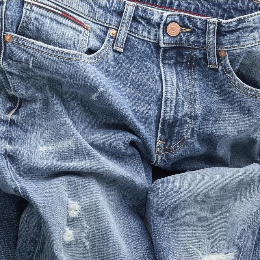 Tommy Jeans Regenerative Cotton Tapered Blue Jeans Blue Heren