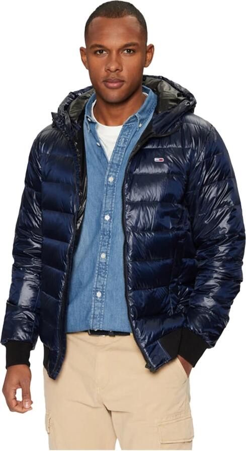 Tommy Jeans Blauwe Hooded Pufferjas Blue Heren