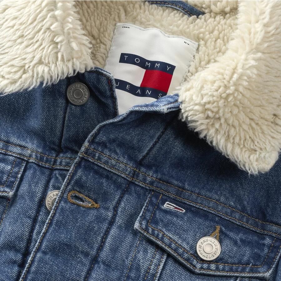 TOMMY JEANS Jassen Teddy Trucker Jacket Blauw