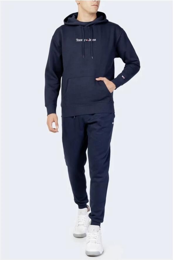 Tommy Jeans Blauwe Katoenpolyester Hoodie Herfst Winter Collectie Blue Heren - Foto 5