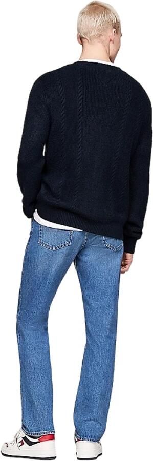 TOMMY JEANS Sweatshirt TJM SLIM CABLE KNIT CNECK met geborduurd merklogo breipatroon - Foto 8
