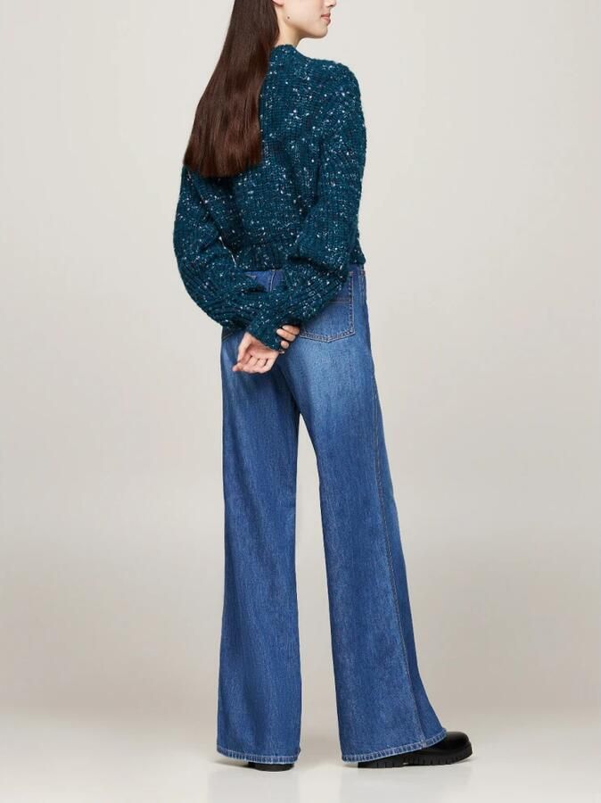 Tommy Jeans Blauwe Mockneck Sweater Marled Stijl Blue Dames - Foto 3