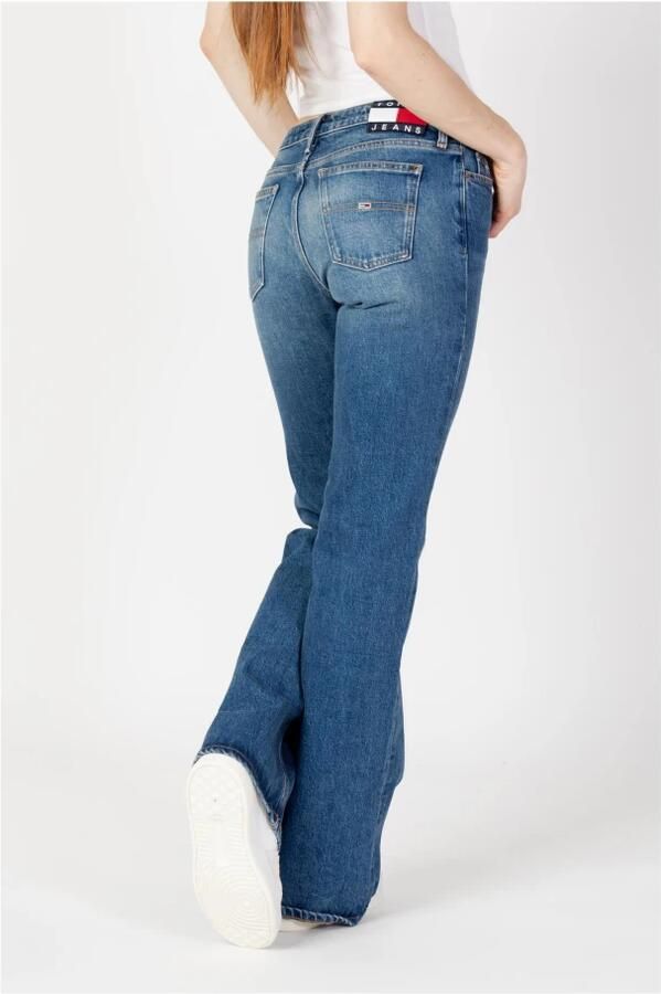 Tommy Jeans Blauwe Rits en Knoopsluiting Dames Jeans Blue Dames