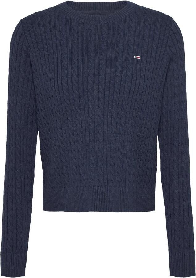 TOMMY JEANS Gebreide trui TJW CABLE ESSENTIAL SWEATER met kabelpatroon logo-borduursel - Foto 2