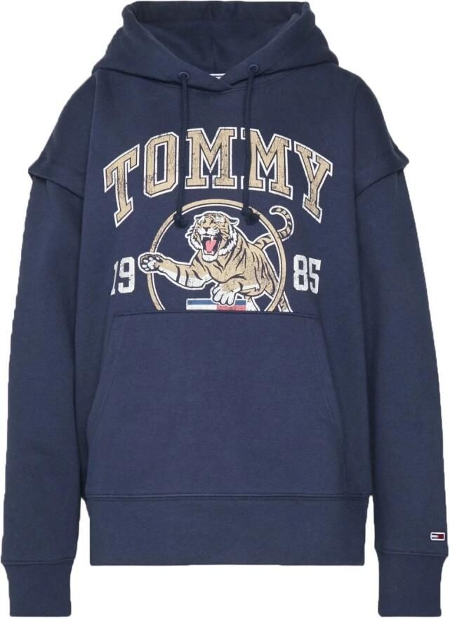 TOMMY JEANS Dames Truien & Vesten Tjw Rlxd College Tiger 1 Hoodie Donkerblauw - Foto 5