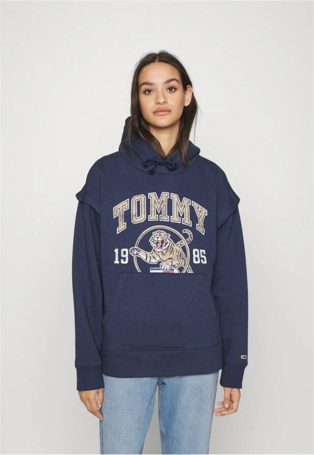 TOMMY JEANS Dames Truien & Vesten Tjw Rlxd College Tiger 1 Hoodie Donkerblauw - Foto 2
