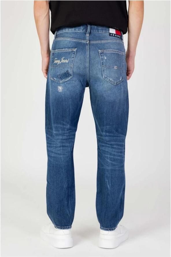 Tommy Jeans Heren Blauwe Jeans Ritssluiting en Knoopsluiting Blue Heren