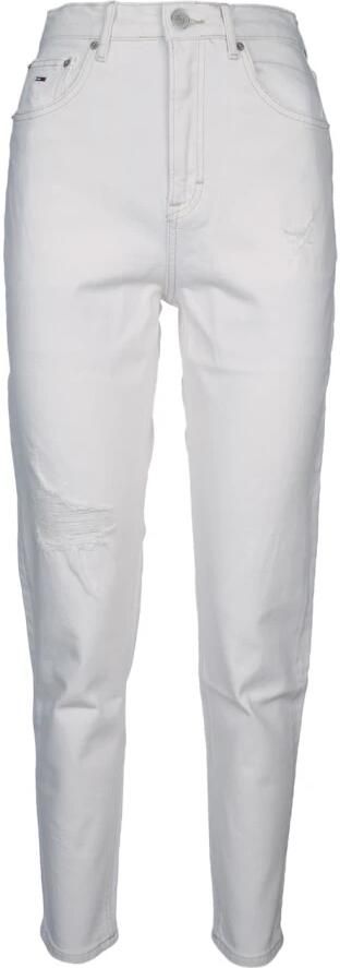 Tommy Jeans Casual Denim Broek voor Mannen White Dames