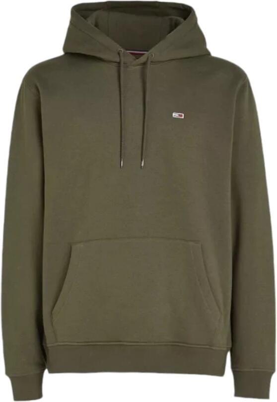 TOMMY JEANS Heren Truien & Vesten Tjm Reg S Flag Hoodie Groen