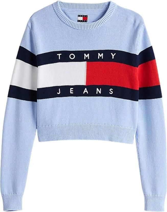 Tommy Jeans Gebreide pullover met logodetail model 'CENTER FLAG' - Foto 8
