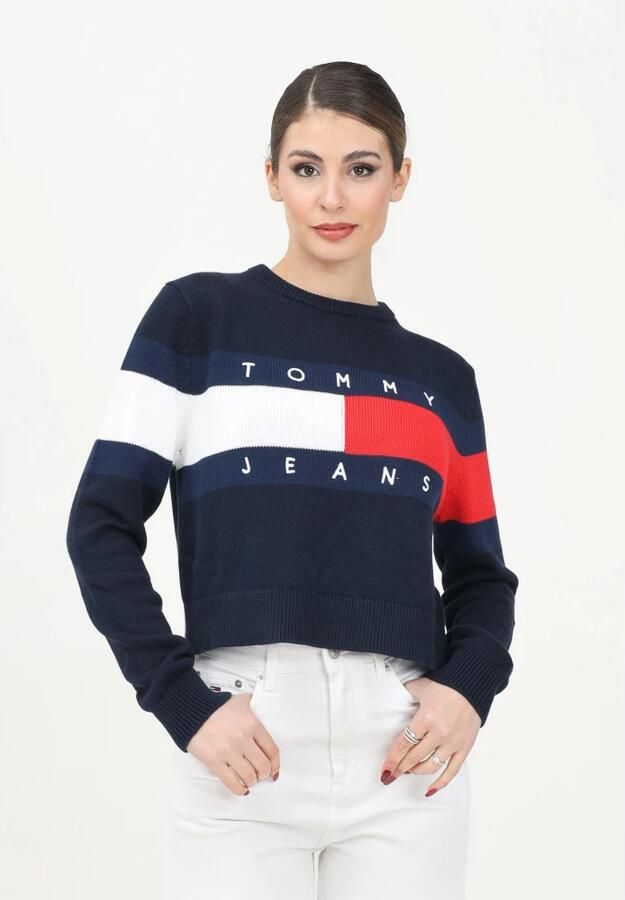 Tommy Jeans Curve Gebreide trui TJW CENTER FLAG SWEATER EXT - Foto 2