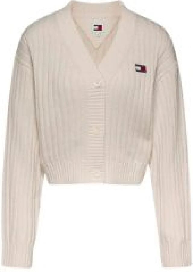 Tommy Jeans Crème Cardigan met Logopatch Beige Dames - Foto 4