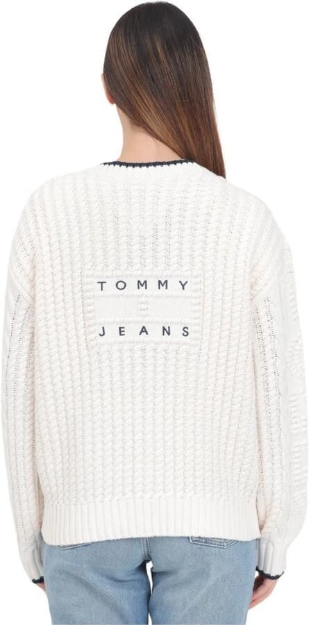 Tommy Jeans Gebreide cardigan met kabelpatroon 'BUBBLE CABLE FLAG' - Foto 2