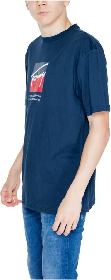 Tommy Hilfiger Blauw Print Ronde Hals T-shirt Mannen Blue Heren - Foto 3