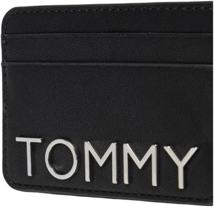 Tommy Jeans Zwarte Damesportemonnee Herfst Winter Collectie Black Dames