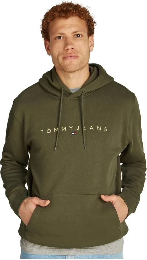 TOMMY JEANS Sweatshirt TJM REG LINEAR GOLD HOOD EXT geborduurd merkembleem op borsthoogte - Foto 3