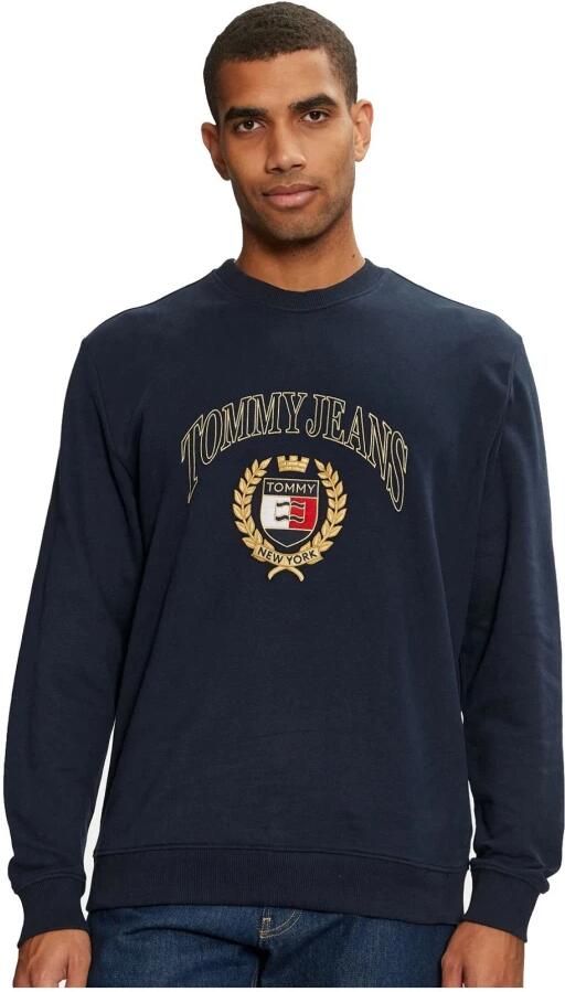 Tommy Jeans Katoenen crewneck sweatshirt met logoborduursel Blue Heren - Foto 6