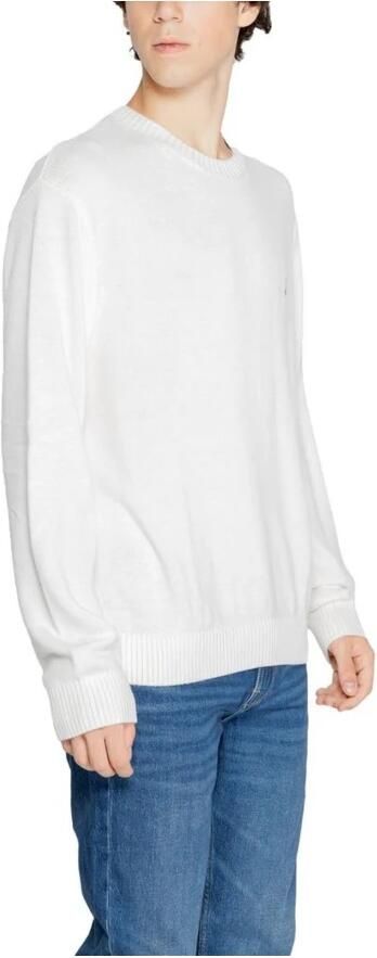 Tommy Hilfiger Witte Bedrukte Gebreide Trui Heren White Heren - Foto 3