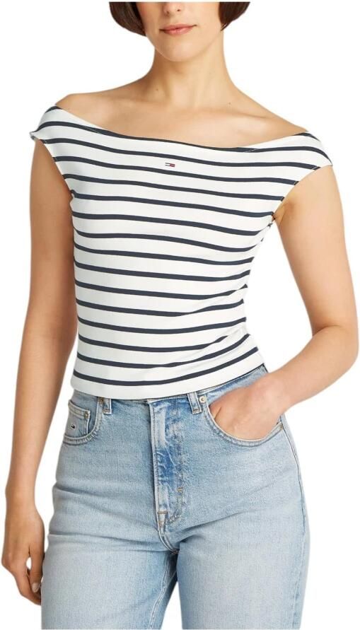 Tommy Hilfiger Overhemd Bretonse gestreepte boothals WW0WW28660 - Foto 7